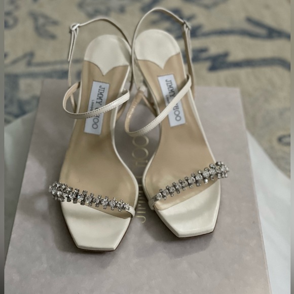 Jimmy Choo Meira Crystal-Embellished Sandal - Picture 6 of 7